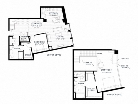 Floor plan for 2 beds, 2 baths, 1526 sqft